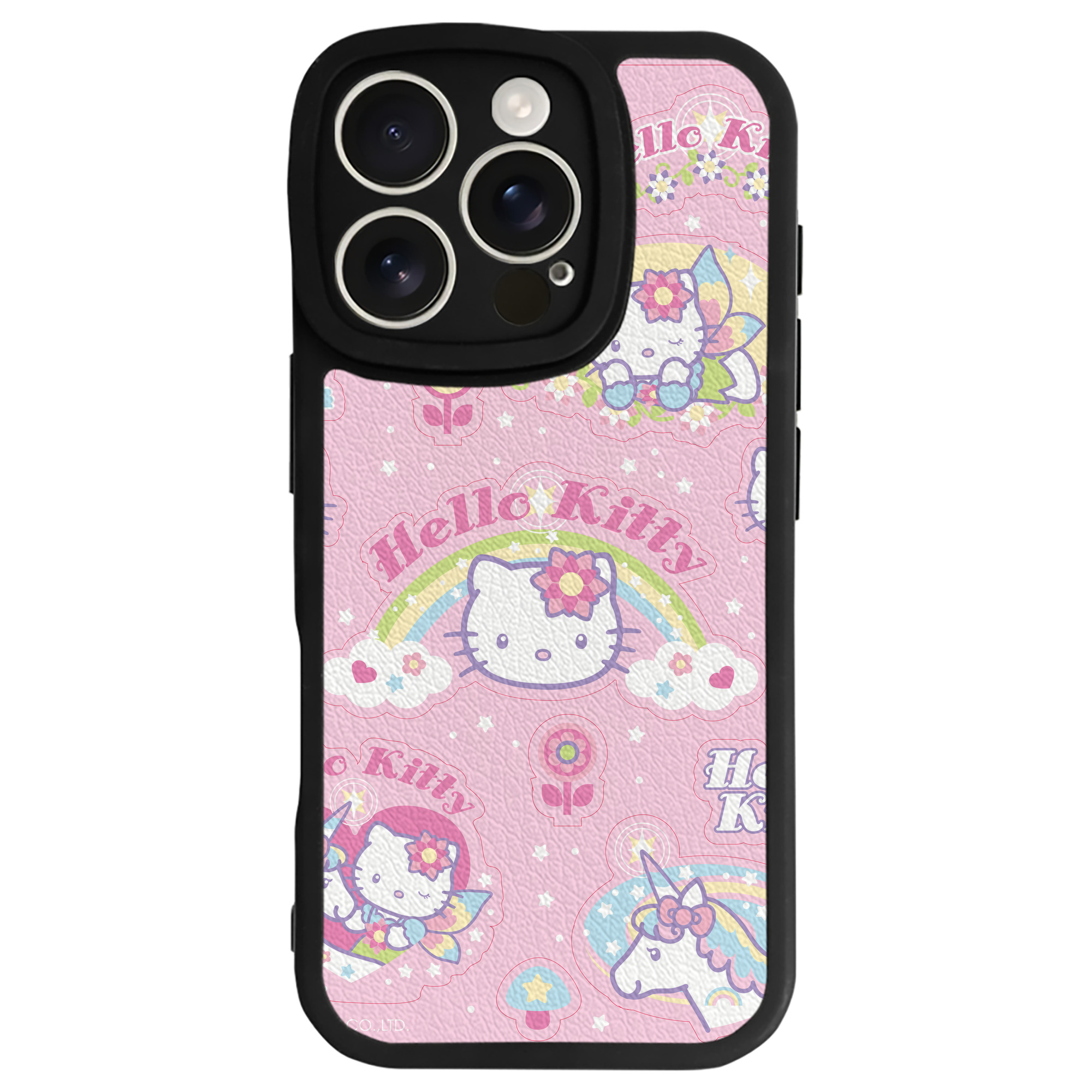 （画像用） Hello Kitty ハローキティ 【iPhone 16シリーズ対応】シリコンスマホケース（レザー調） 材質：シリコン